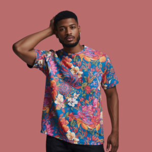 BULLMER Trendy Printed Cotton Blend Crew Neck/Round Neck Half Sleeve Tshirt for Men